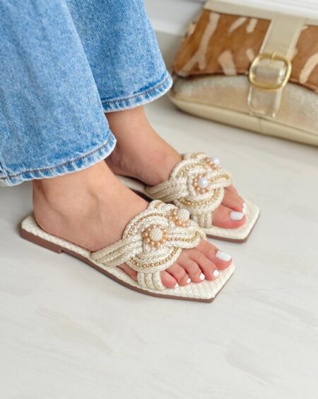 Sandalia Piedras Perla (U105)
