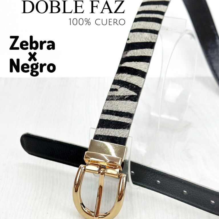 Cinturón Doble Faz Zebra x Negro