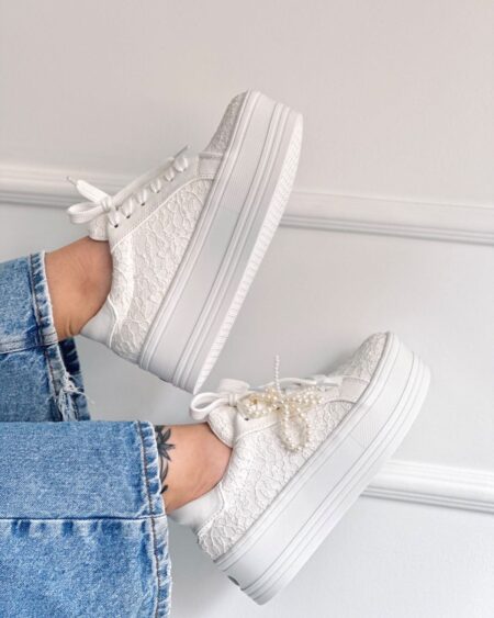 Tenis Blanco grabado (T-129)