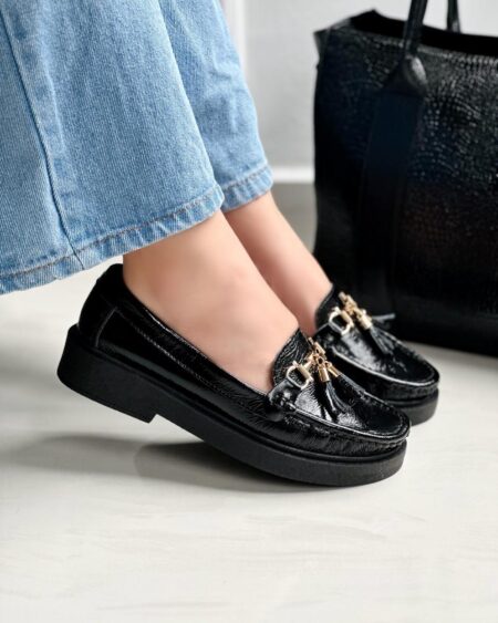 Mocasín Negro Charol (415)