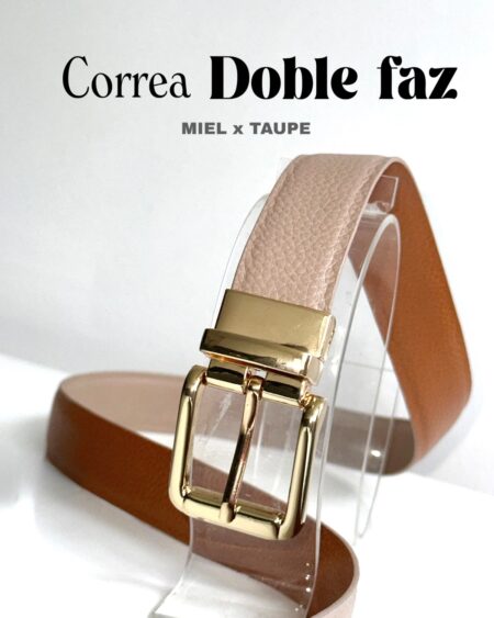 Cinturón Doble Miel x Taupe