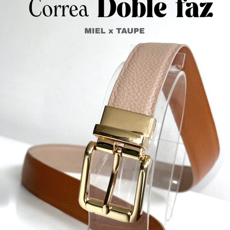 Cinturón Doble Miel x Taupe