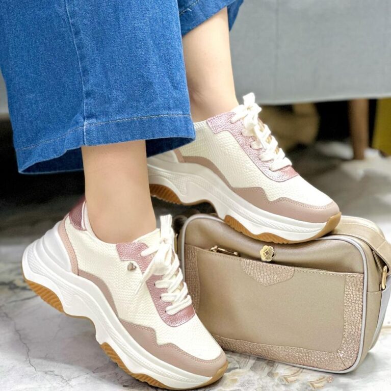 Tenis Talco Taupe x Oro Rosa evoltys (617)