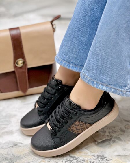 Tenis Negro x Cafe (7035)