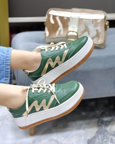Tenis Verde x Dorado (719)