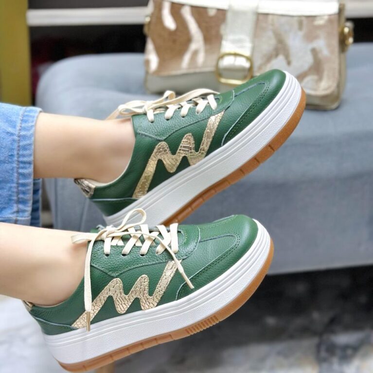 Tenis Verde x Dorado (719)
