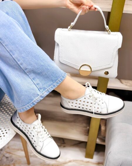 Tenis Blanco x Plateado (T5124)