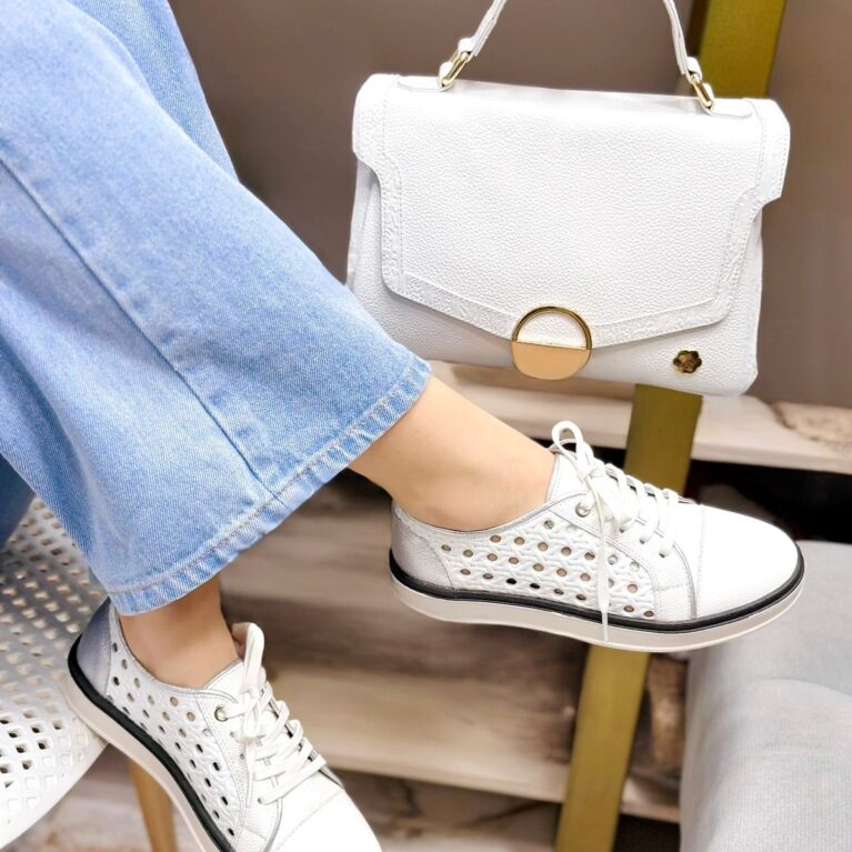 Tenis Blanco x Plateado (T5124)