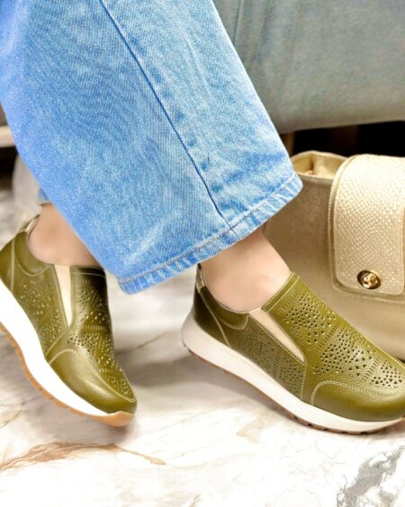Tenis Verde Pino x Dorado (295)