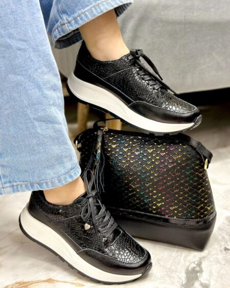 Tenis Negro Baltimore Suela Sharit (669)