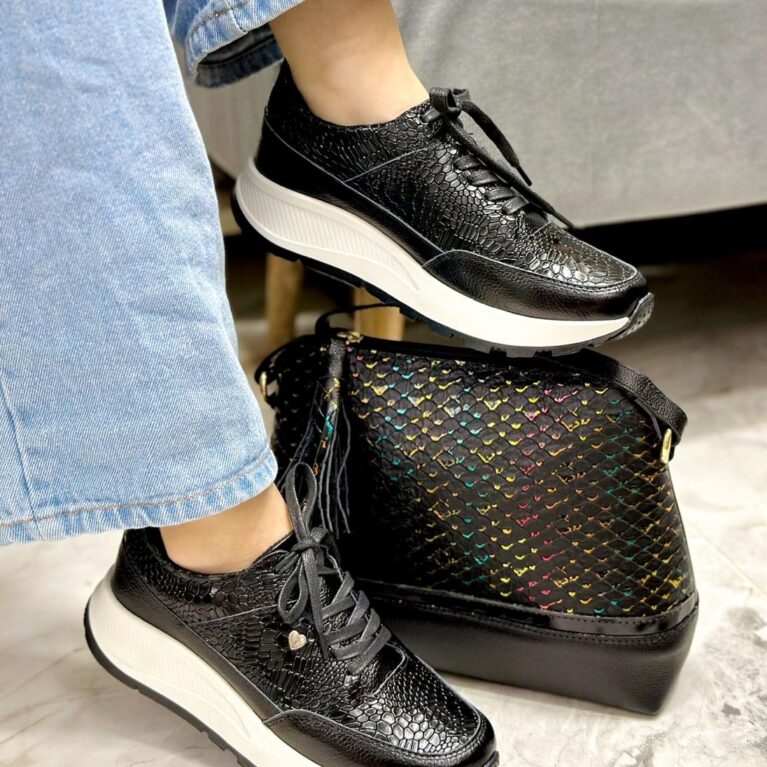 Tenis Negro Baltimore Suela Sharit (669)