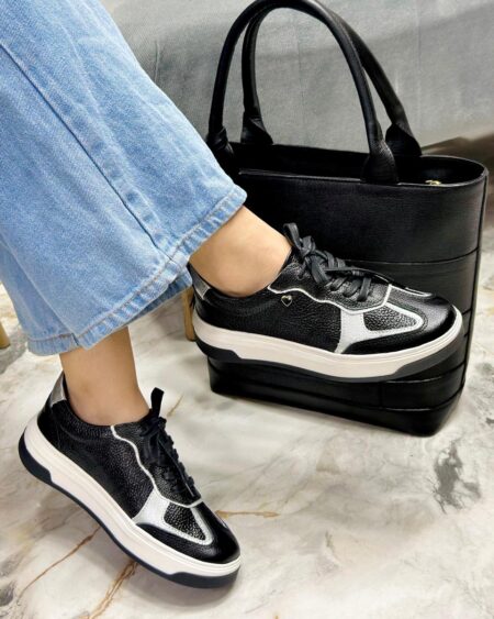 Tenis Negro x Plata (717)