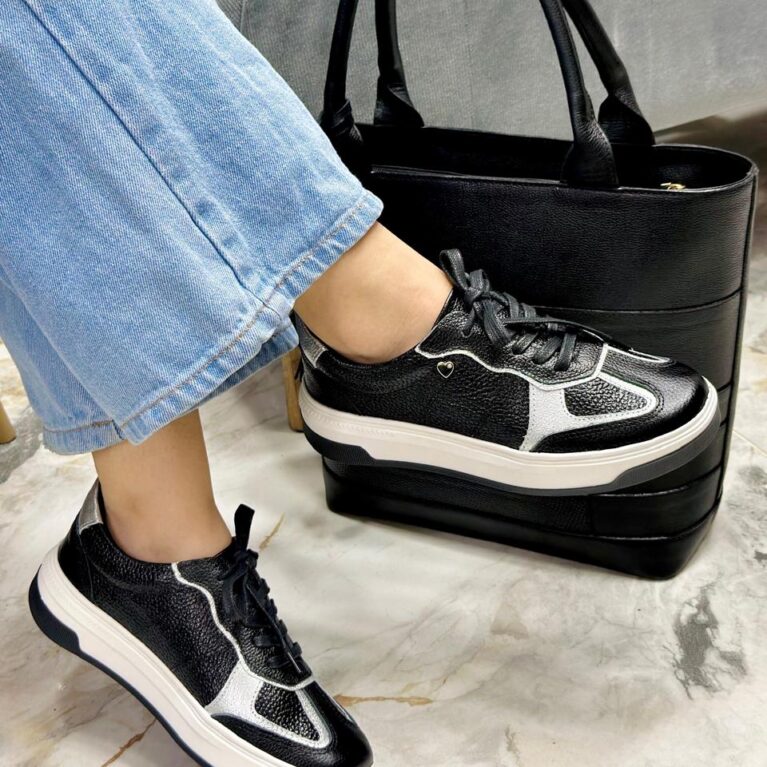 Tenis Negro x Plata (717)