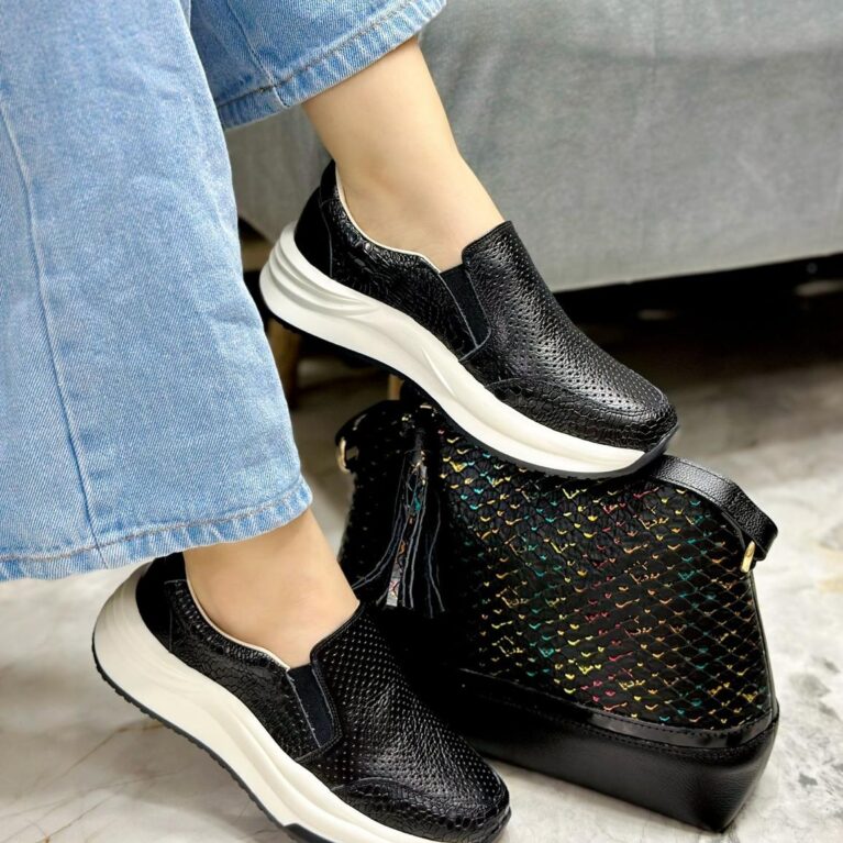 Tenis sin cordones Negro Baltimore (DP20)