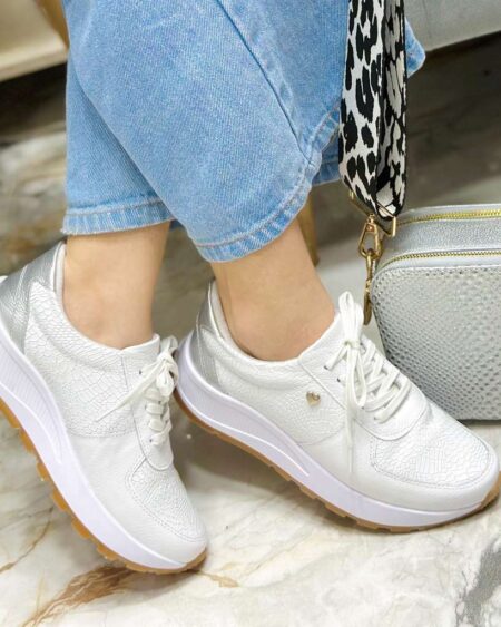 Tenis Blanco x Plateado (678)