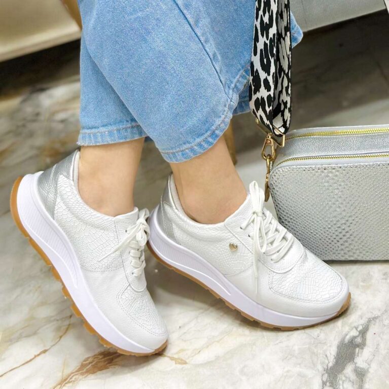 Tenis Blanco x Plateado (678)
