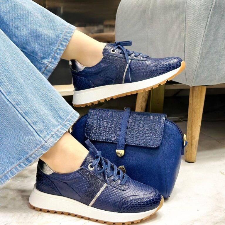 Tenis Azul x Plata (T-2104)