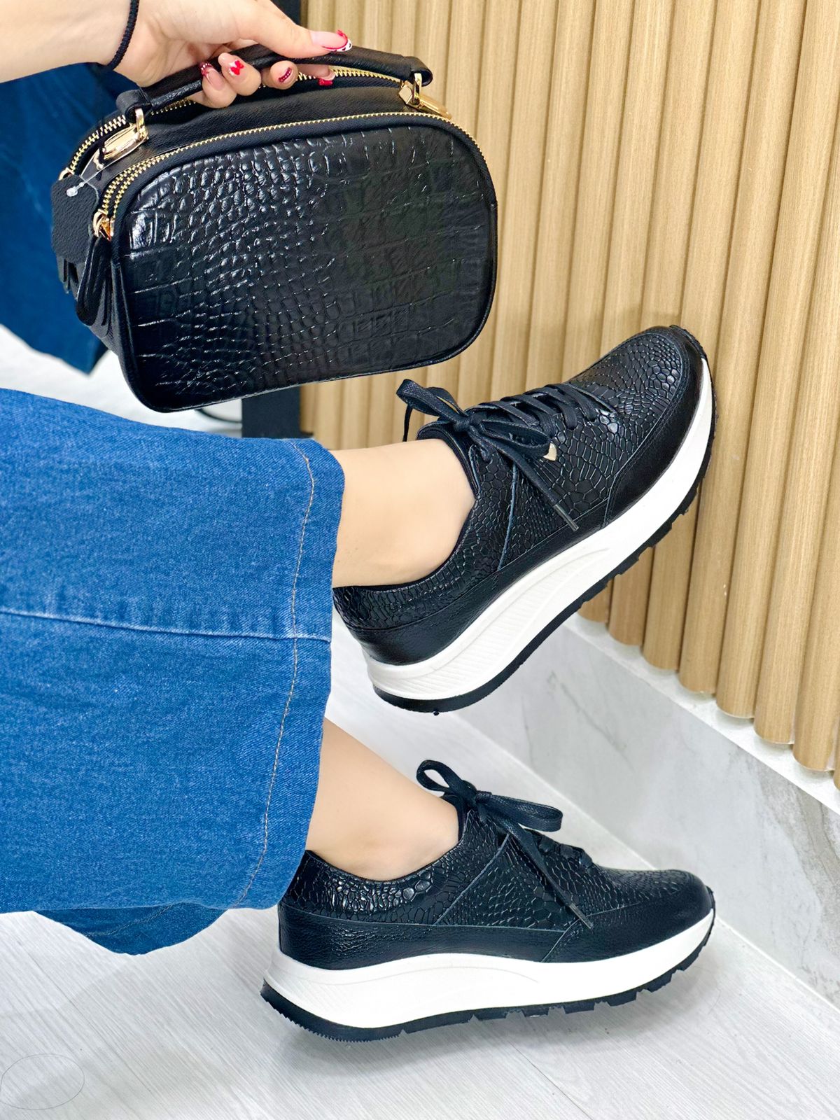 Tenis Negro Baltimore Suela Sharit (669)