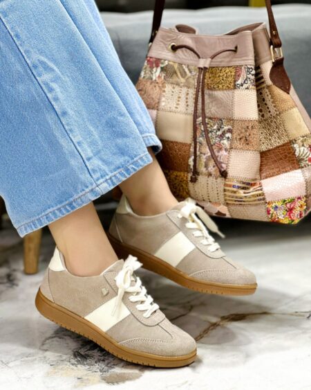 Tenis Beige Carnaza x Talco (723 Aldo)