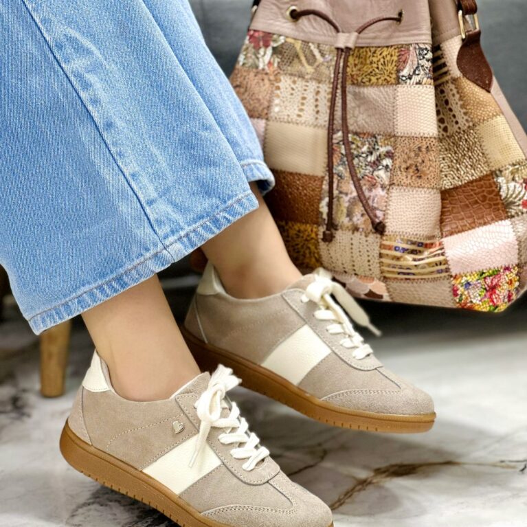 Tenis Beige Carnaza x Talco (723 Aldo)