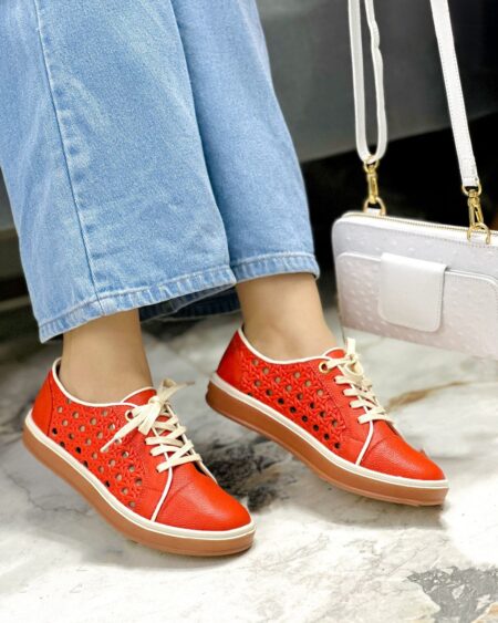 Tenis Naranja x Talco (T5124)