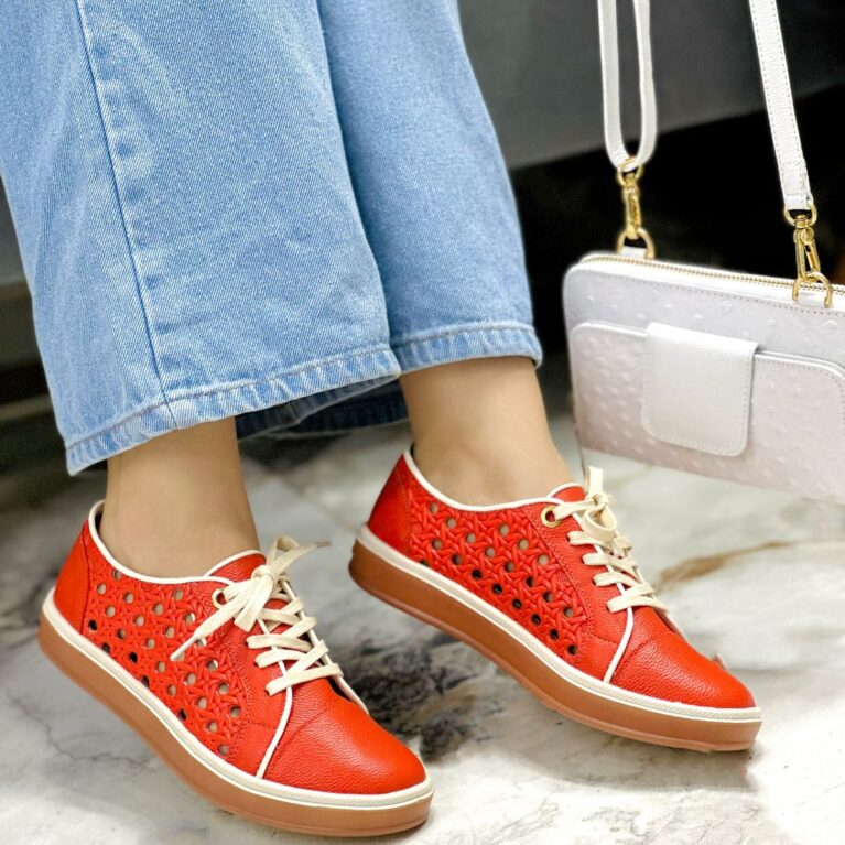 Tenis Naranja x Talco (T5124)