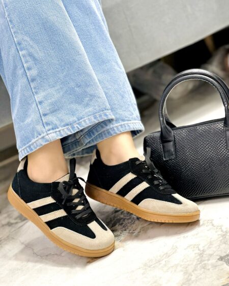 Tenis Negro x Beish Suela Aloo (718)