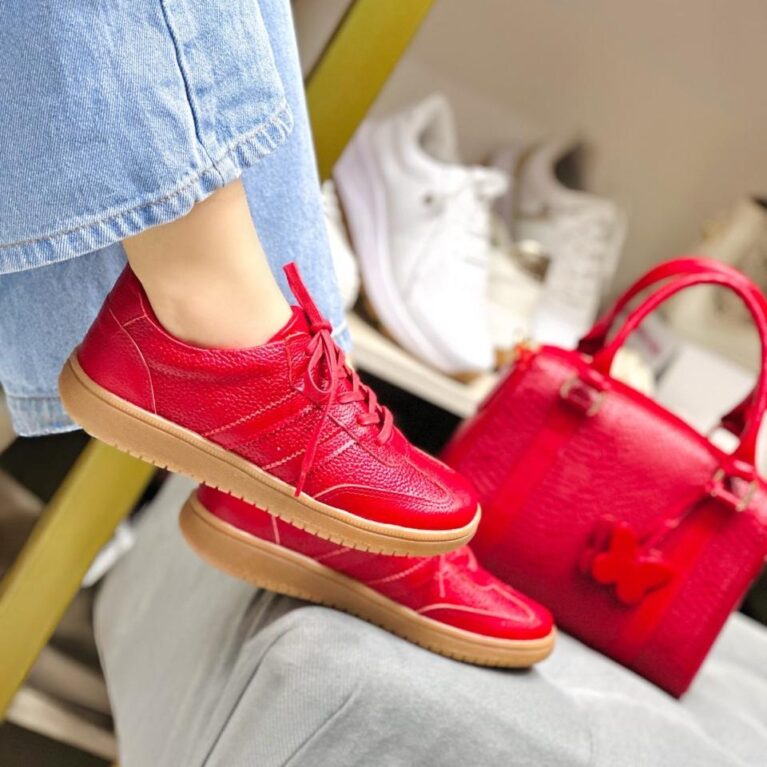 Tenis Rojo Suela Aloo (718)