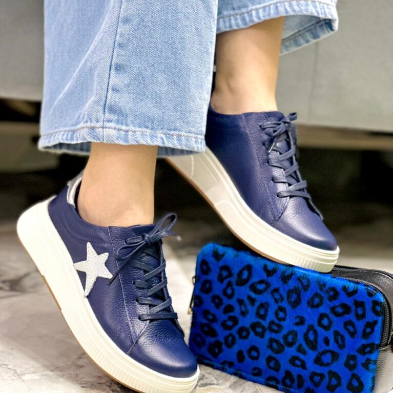 Tenis Azul x Plata Star (675)