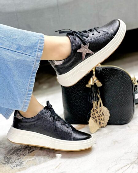 Tenis Negro x Plomo Star (675)