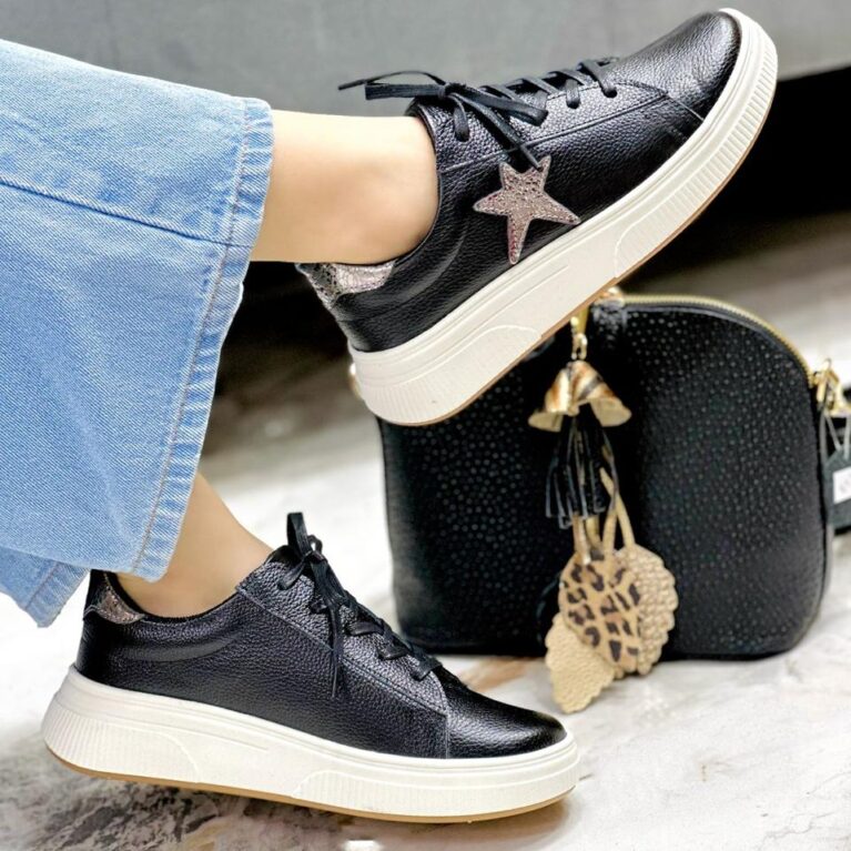 Tenis Negro x Plomo Star (675)