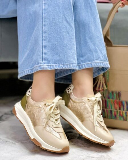 Tenis Dorado x Verde (2096)