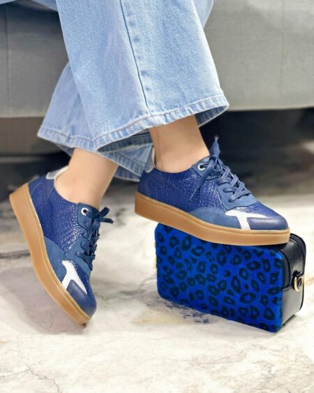 Tenis Azul x Plata (T2102)