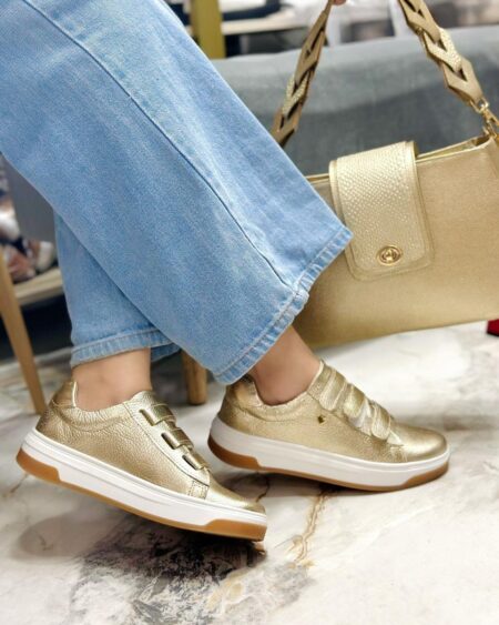 Tenis Dorado Velcro (700)