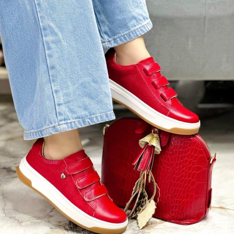 Tenis Rojo Velcro (700)
