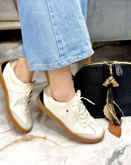 Tenis Talco Negro x Dorado (723)