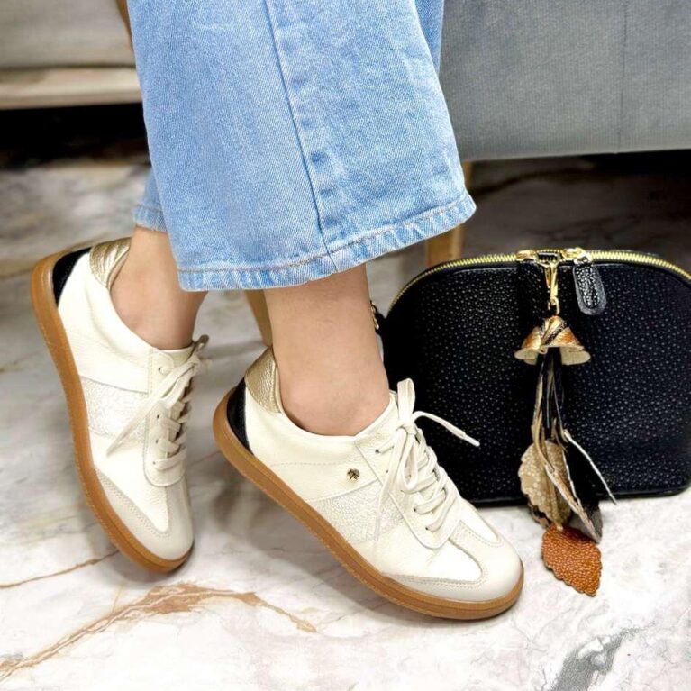 Tenis Talco Negro x Dorado (723)