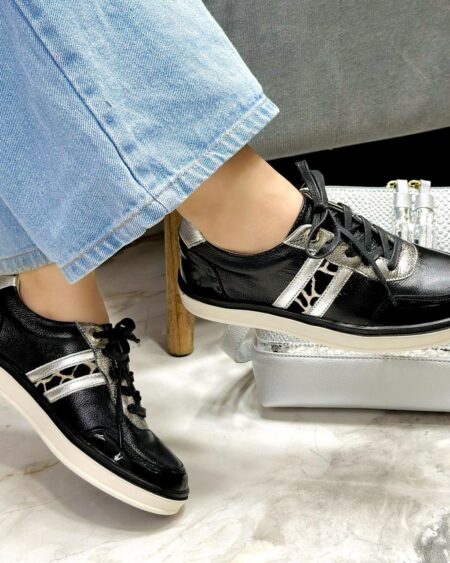 Tenis Negro x Plata (T-005)