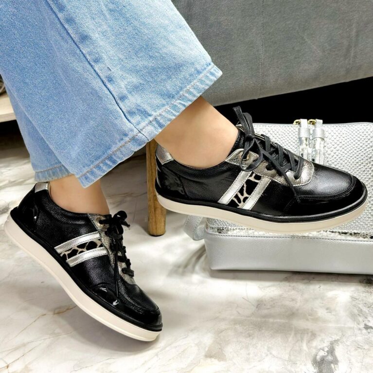 Tenis Negro x Plata (T-005)