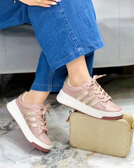 Tenis Taupe x Dorado (675)