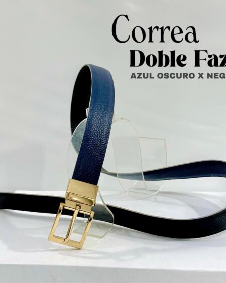 Cinturón Doble Faz Azul x Negro