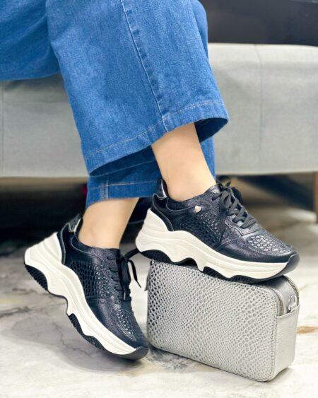 Tenis Negro x Plata Talipe (709)