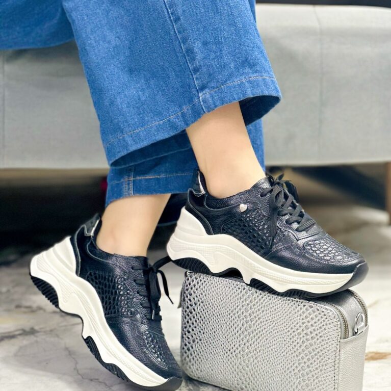 Tenis Negro x Plata Talipe (709)