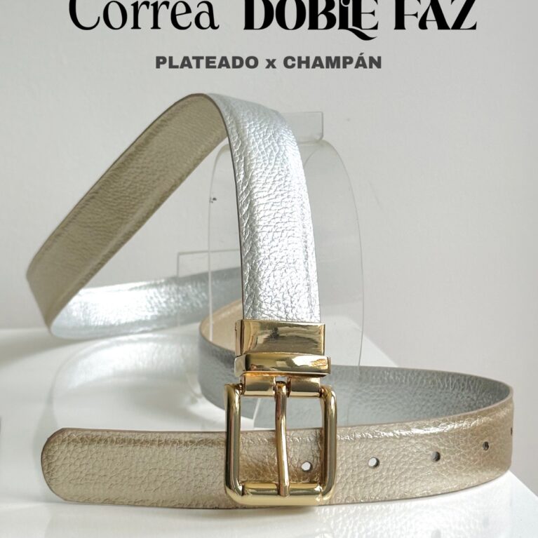 Cinturón Doble Faz Dorado x Plata