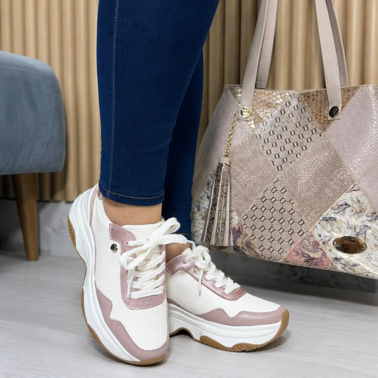 Tenis Talco Taupe x Oro rosa evoltys (617)