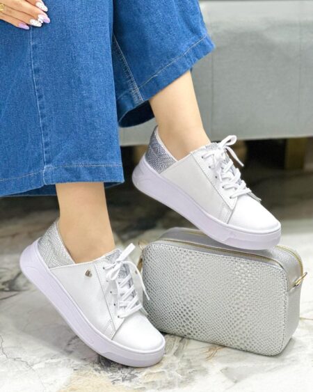 Tenis Blanco x Plata (665)