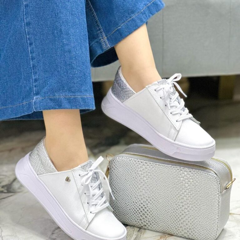 Tenis Blanco x Plata (665)