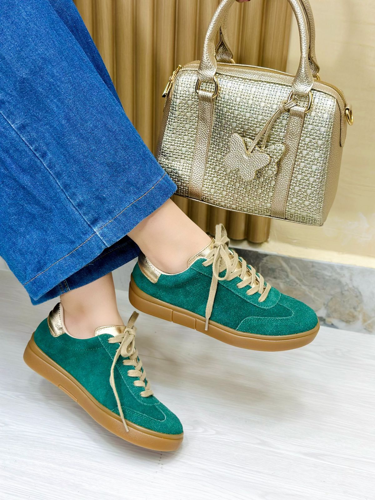 Tenis Verde x Oro (C-01)