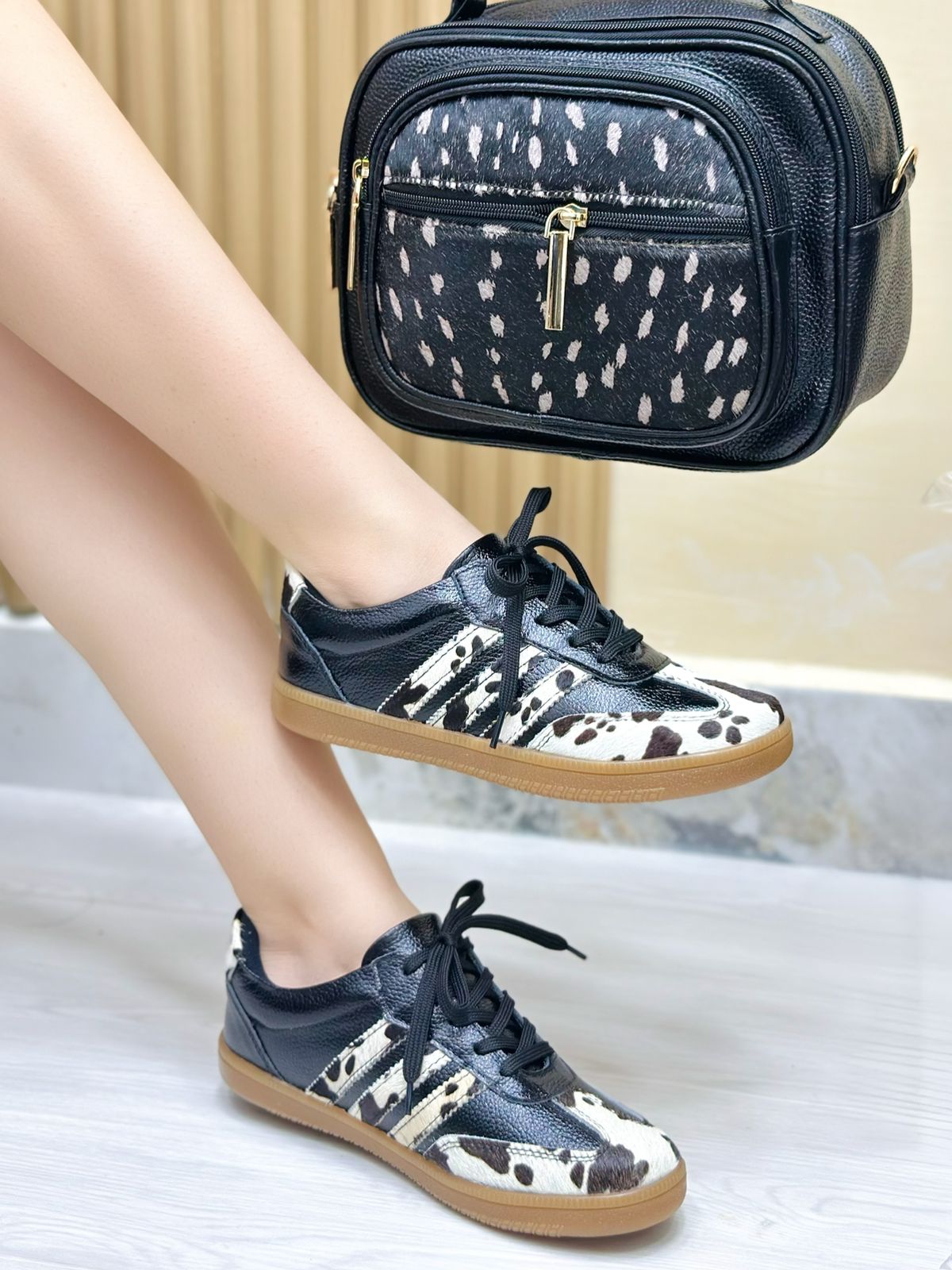Tenis Negro Print Samba (718)