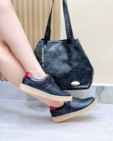 Tenis Negro x Rojo (C8057)
